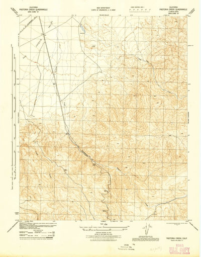 United States Geological Survey Pastoria Creek, CA (1945, 31680-Scale) digital map