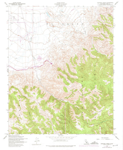 United States Geological Survey Pastoria Creek, CA (1958, 24000-Scale) digital map