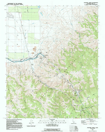 United States Geological Survey Pastoria Creek, CA (1991, 24000-Scale) digital map