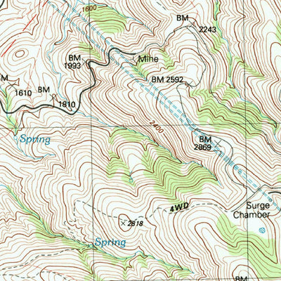 United States Geological Survey Pastoria Creek, CA (1991, 24000-Scale) digital map