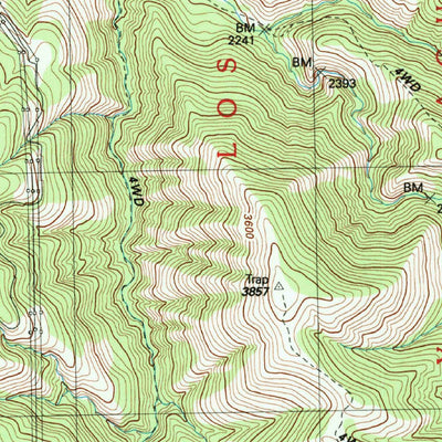 United States Geological Survey Pastoria Creek, CA (1991, 24000-Scale) digital map