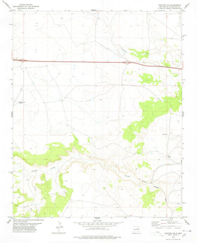 United States Geological Survey Pastura NE, NM (1978, 24000-Scale) digital map