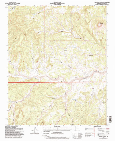 United States Geological Survey Pasture Canyon, NM (1995, 24000-Scale) digital map