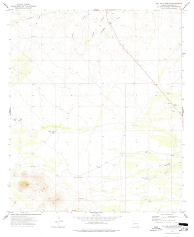 United States Geological Survey Pat Hills North, AZ (1974, 24000-Scale) digital map