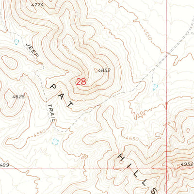 United States Geological Survey Pat Hills North, AZ (1974, 24000-Scale) digital map