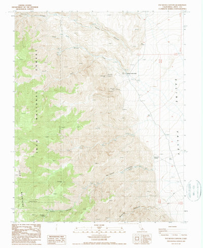 United States Geological Survey Pat Keyes Canyon, CA (1987, 24000-Scale) digital map