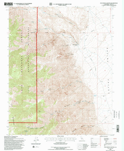 United States Geological Survey Pat Keyes Canyon, CA (1994, 24000-Scale) digital map