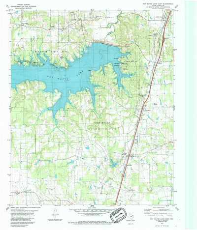 United States Geological Survey Pat Mayse Lake East, TX (1980, 24000-Scale) digital map