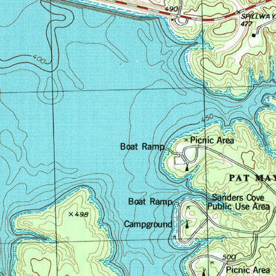 United States Geological Survey Pat Mayse Lake East, TX (1980, 24000-Scale) digital map