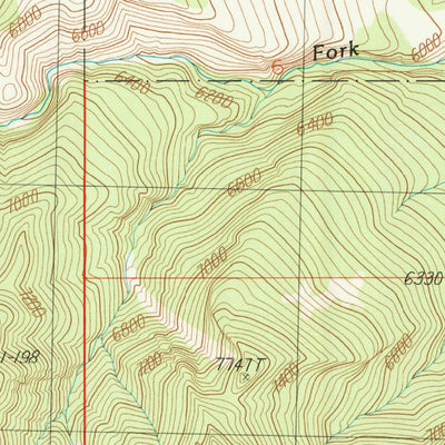 United States Geological Survey Pat O' Hara Mountain, WY (1987, 24000-Scale) digital map