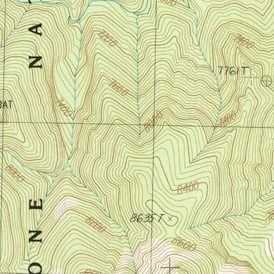 United States Geological Survey Pat O' Hara Mountain, WY (1987, 24000-Scale) digital map