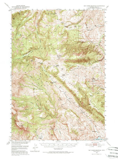 United States Geological Survey Pat Ohara Mountain, WY (1949, 62500-Scale) digital map