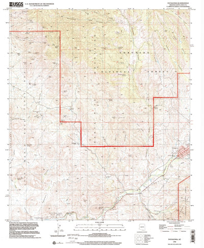 United States Geological Survey Patagonia, AZ (1996, 24000-Scale) digital map