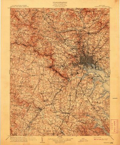 United States Geological Survey Patapsco, MD (1908, 125000-Scale) digital map