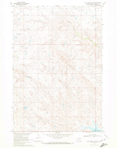 United States Geological Survey Patch Skin Buttes, SD (1970, 24000-Scale) digital map