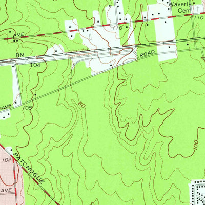 United States Geological Survey Patchogue, NY (1967, 24000-Scale) digital map