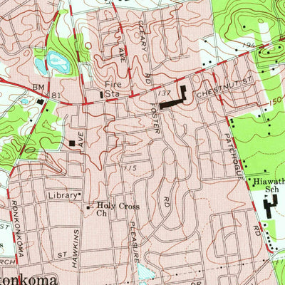 United States Geological Survey Patchogue, NY (1967, 24000-Scale) digital map