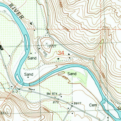 United States Geological Survey Pateros, WA (1989, 24000-Scale) digital map