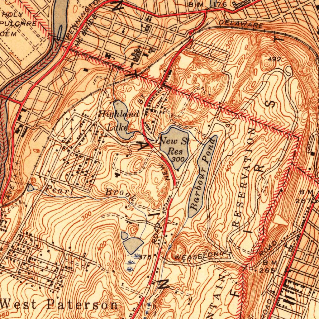 Paterson, NJ (1944, 31680-Scale) Map by United States Geological Survey ...