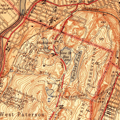 United States Geological Survey Paterson, NJ (1944, 31680-Scale) digital map