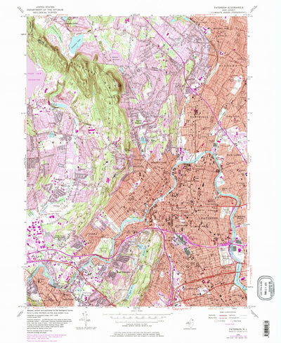 United States Geological Survey Paterson, NJ (1955, 24000-Scale) digital map