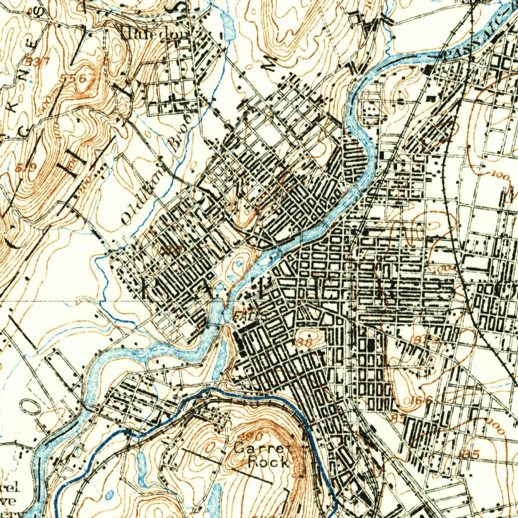 Paterson, NJ-NY (1903, 62500-Scale) Map by United States Geological ...