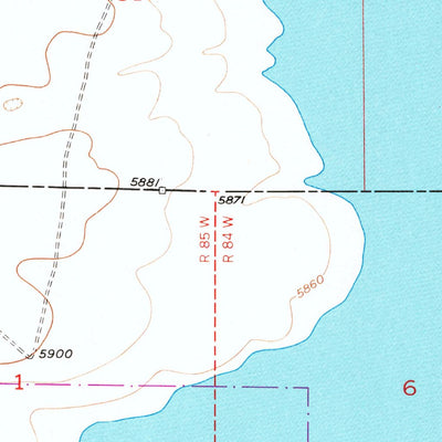 United States Geological Survey Pathfinder Reservoir NW, WY (1951, 24000-Scale) digital map