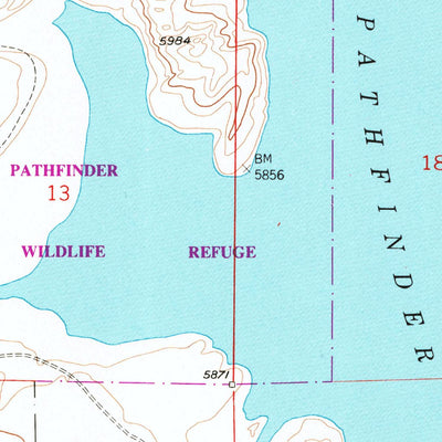United States Geological Survey Pathfinder Reservoir SW, WY (1953, 24000-Scale) digital map