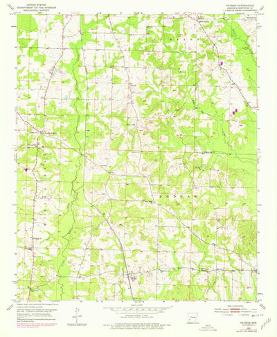 United States Geological Survey Patmos, AR (1951, 24000-Scale) digital map