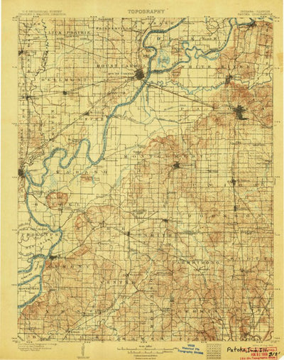 United States Geological Survey Patoka, IN-IL (1903, 125000-Scale) digital map