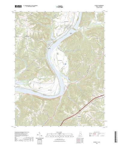 United States Geological Survey Patriot, IN (2022, 24000-Scale) digital map