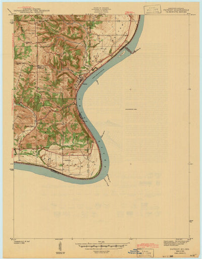 United States Geological Survey Patriot, IN-KY (1943, 24000-Scale) digital map