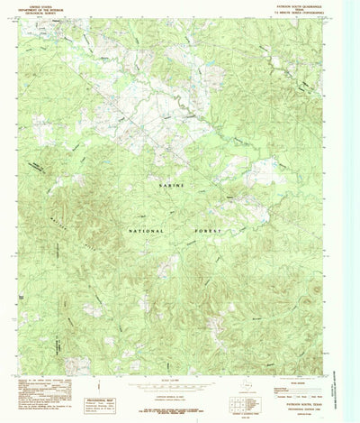United States Geological Survey Patroon South, TX (1984, 24000-Scale) digital map