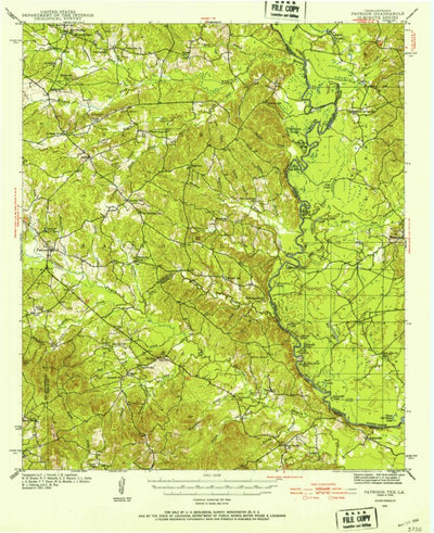 United States Geological Survey Patroon, TX-LA (1944, 62500-Scale) digital map
