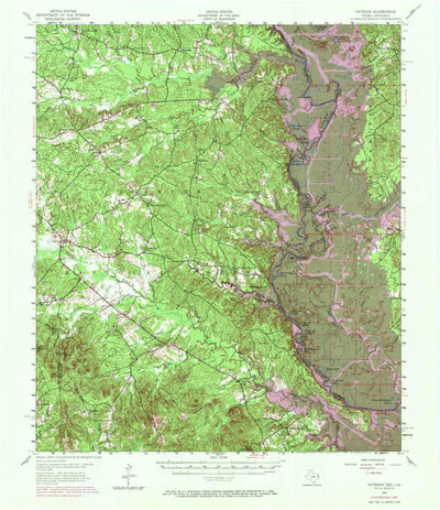 United States Geological Survey Patroon, TX-LA (1956, 62500-Scale) digital map