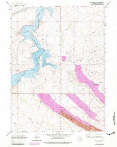 United States Geological Survey Pats Bottom, WY (1971, 24000-Scale) digital map
