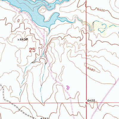 United States Geological Survey Pats Bottom, WY (1971, 24000-Scale) digital map