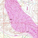 United States Geological Survey Pats Bottom, WY (1971, 24000-Scale) digital map