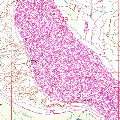 United States Geological Survey Pats Bottom, WY (1971, 24000-Scale) digital map