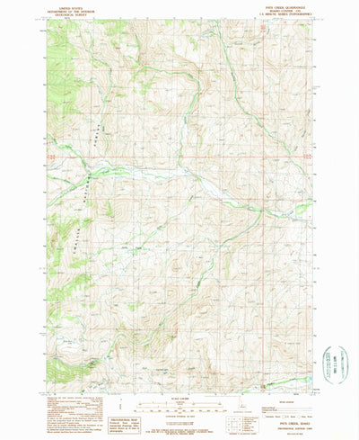 United States Geological Survey Pats Creek, ID (1989, 24000-Scale) digital map