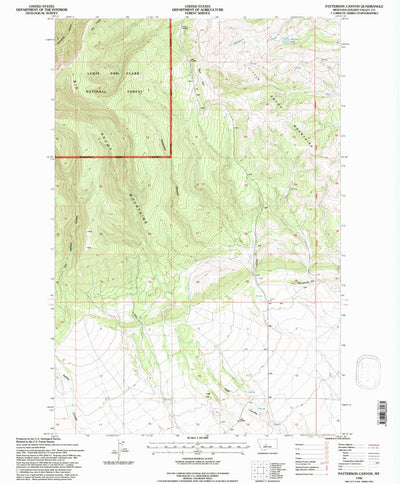 United States Geological Survey Patterson Canyon, MT (1995, 24000-Scale) digital map