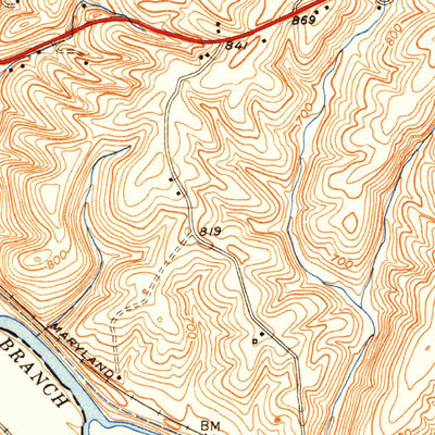United States Geological Survey Patterson Creek, WV-MD (1951, 24000-Scale) digital map