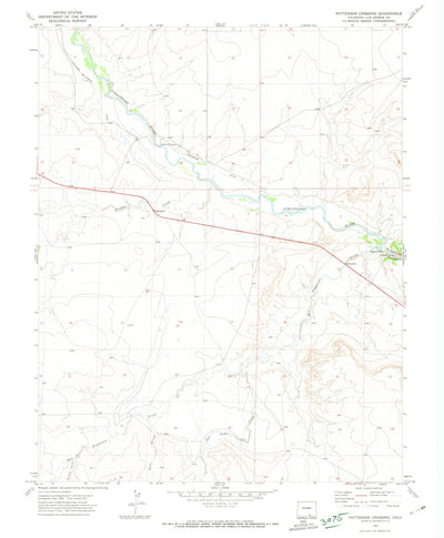 United States Geological Survey Patterson Crossing, CO (1971, 24000-Scale) digital map