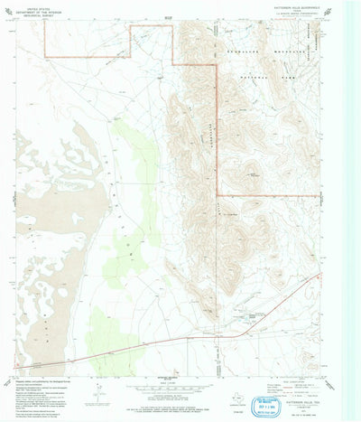 United States Geological Survey Patterson Hills, TX (1973, 24000-Scale) digital map