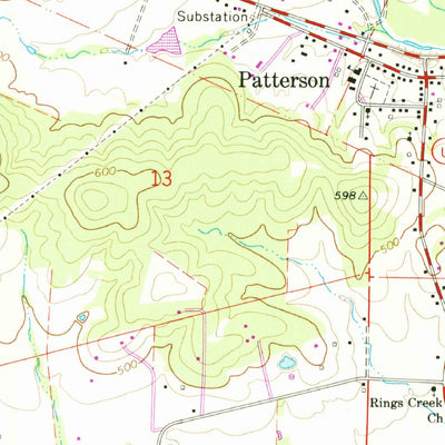 United States Geological Survey Patterson, MO (1968, 24000-Scale) digital map