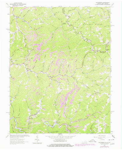 United States Geological Survey Patterson, VA-WV (1964, 24000-Scale) digital map