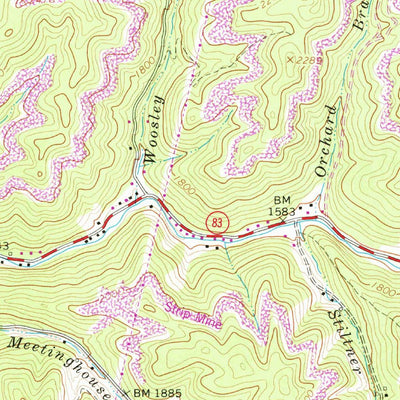 United States Geological Survey Patterson, VA-WV (1964, 24000-Scale) digital map