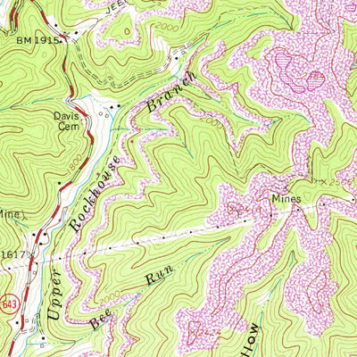 United States Geological Survey Patterson, VA-WV (1964, 24000-Scale) digital map