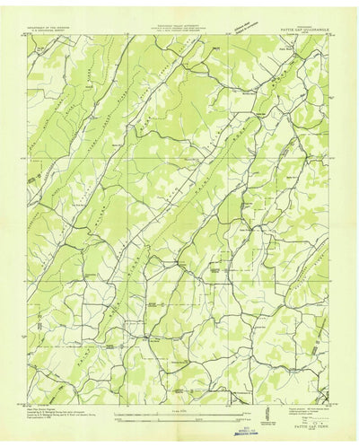 United States Geological Survey Pattie Gap, TN (1936, 24000-Scale) digital map