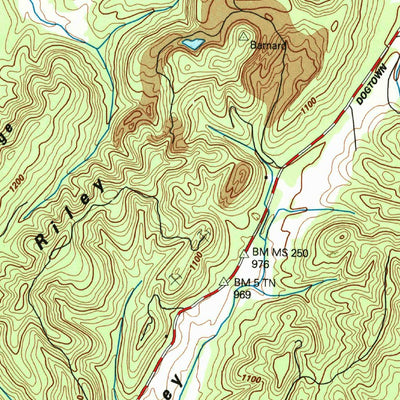 United States Geological Survey Pattie Gap, TN (1973, 24000-Scale) digital map